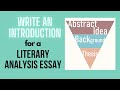 Write an Introduction for a Literary Analysis Essay