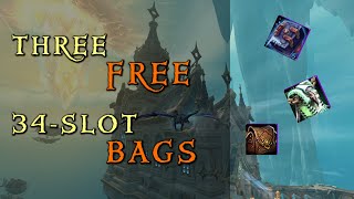 Three FREE 34-slot bags for everyone in World of Warcraft: The War Within