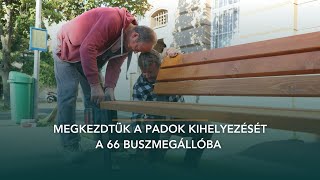 Megkezdtük a 6️⃣6️⃣ buszmegállóba a padok kihelyezését❗️