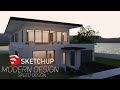 Sketchup Speed Build - Modern House Design | MADESIGN