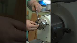 Lathe trick: you can use spur drive in a chuck #woodworking #shorts