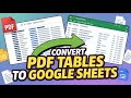 How to Convert PDF Tables to Google Sheets