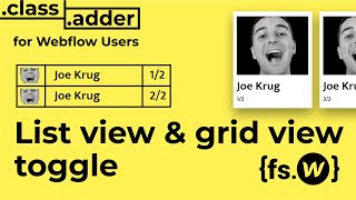 Change views with a toggle | Class Adder for Webflow Interactions