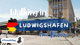 Ludwigshafen Am Rhein walk, Germany travel 4k, Germany sightseeing, summer walking tour