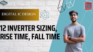 12 Inverter Rise & Fall Time | Pre Layout Simulation | Virtuoso Cadence | Simulation | gpdk180.