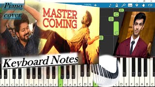 Vaathi Coming(master coming) Song Keyboard Notes (piano cover) | Anirudh | Vijay Thalapathy