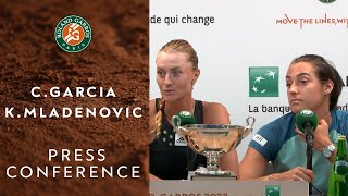 Caroline Garcia and Kristina Mladenovic - Press Conference after Final | Roland-Garros 2022