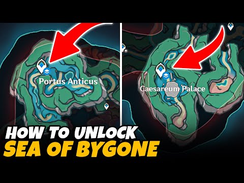 How to Unlock Sea of Bygone Hidden Teleport Waypoint  Genshin Impact 4.6