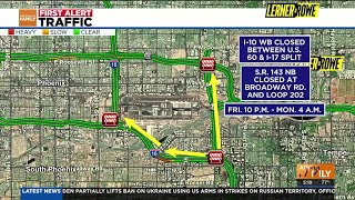 Freeway road closures to impact Phoenix area this weekend