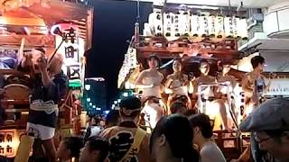 吉原祇園祭2017　山車競り合い(夜)