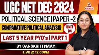 UGC NET Political Science Paper 2 | Unit 4 Comparative Political Analysis\nLast 5 year PYQs Part 1