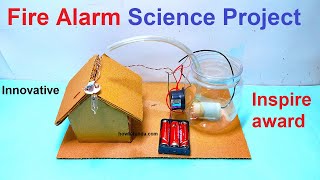 fire alarm working model science project - diy - simple and easy - tubelight starter | howtofunda