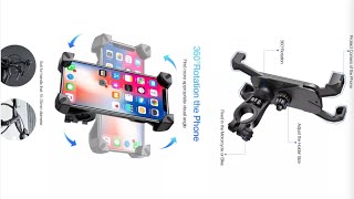 Unboxing Universal bike phone holder ជើងចាប់ទូរស័ព្ទជាប់នឹងម៉ូតូ