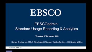 EBSCOadmin: Standard Usage Reports & Analytics
