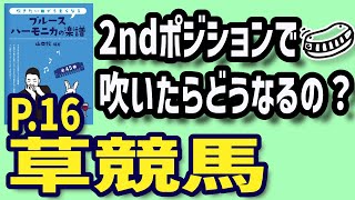 P16.草競馬(2nd)【『吹きたい曲でうまくなるブルースハーモニカの楽譜』の曲を、Fのハーモニカを使って、2ndポジションで吹いてみよう！】※説明欄読んでね♬