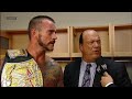 wwe main event cm punk and paul heyman interview october 3 2012