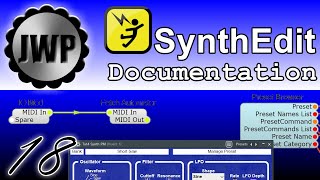 Preset Manager - JWP - SynthEdit Documentation ( Part 18 )  - 20230402