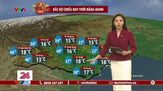 Dự báo thời tiết 11h30 - 27/01/2025 | Bắc Bộ chiều nay trời nắng hanh | VTVWDB