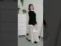 lace skirt white shirt sweater high boots for spring outfit ideas grwm ootd outonoinverno