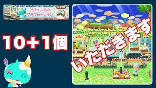 【ポケ森】新クッキー『ペチュニアのフラワートレイン』10個チャレンジクッキー＋1もあわせていただきます🙏