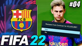 I *RELEASED* HIM FROM HIS CONTRACT!!!😱 - FIFA 22 Barcelona Career Mode EP4
