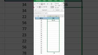 Convert Inch to CM in Excel