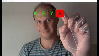 Virtual keyboard with Python+OpenCV+MediaPipe
