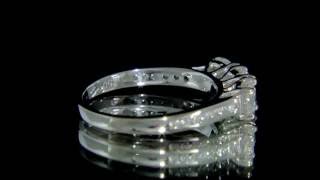 TR1001 Three Stone Ring with diamond Band