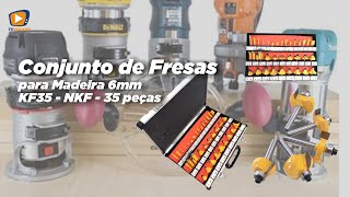 Unboxing Conjunto de Fresas para Madeira - 35 peças - NKF