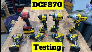 DCF870 testing against some other drills ￼