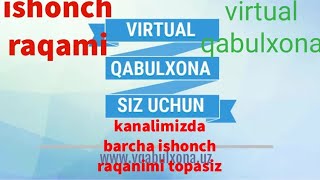 Virtual qabulxona Sh.M.Mirziyoyevning virtual qabulxonasi