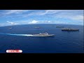 jmsdf u.s. navy csg 1 conduct bilateral operations in south china sea