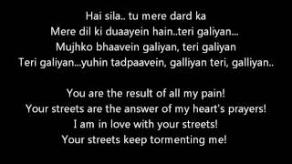Galliyan from Ek Villain lyrics with translation