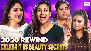 Tamil Actress Best Beauty Tips | 2020 Rewind Aval Glitz | Preethi Sanjiv, Alya Manasa,Nadiya, Farina