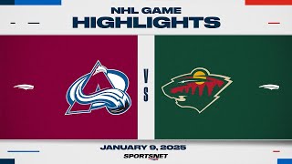 NHL Highlights | Avalanche vs. Wild - January 9, 2025