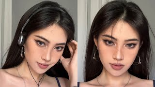 fox cat eye ulzzang korean douyin makeup tutorial 🤍 smokey