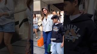 Shilpa Shetty snapped with her little prince #shortvideo #shorts