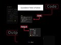 Build a Countdown Timer in Python in 10 Seconds! 🐍🔥 #developer #programming #python #coding #project