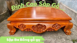 Sập ba bông gỗ gụ giá cực sốc - 0355990857