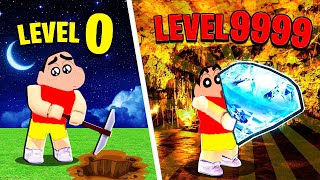 ROBLOX SHINCHAN Hired 1000 MINERS to Reach the MOON in Mineshaft Tycoon 2 with CHOP