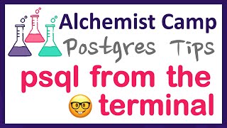 Using Postgres psql (terminal crash course)