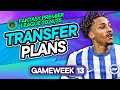 MY FIRST FPL GW13 TRANSFER PLANS ♻️ I NEED DEFENDERS! 🛡️ | Fantasy Premier League Tips 2024/25