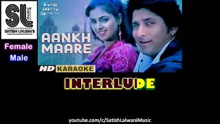 Aankh maare o ladka aankh maare | clean karaoke with scrolling lyrics