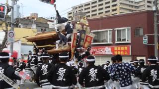 2014和泉市だんじり祭り・和泉だんじり大連合　和気町③やりまわし（平成26年10月12日）