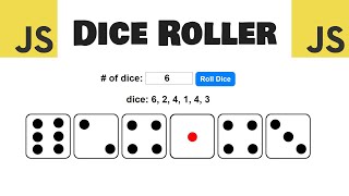 Build this JavaScript Dice Roller program 🎲