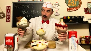 Ice Cream Sundaes At The 1950s Diner🍦🍧 (ASMR Role Play)