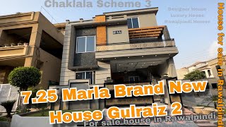 7.25 Marla Brand New House Gulraiz 2 | Chaklala Scheme 3 | Designer | House for Sale in Rawalpindi