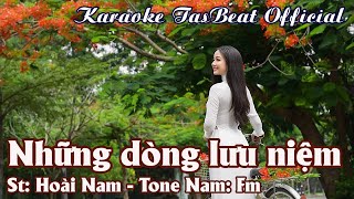 Karaoke Những Dòng Lưu Niệm Tone Nam | TAS BEAT