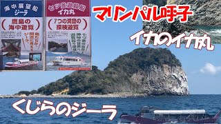 【マリンパル呼子】クジラのジーラとイカのイカ丸に乗ったよ！！