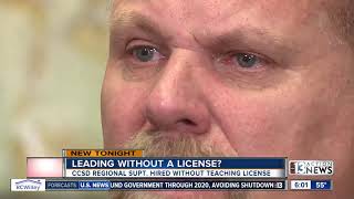 CCSD region superintendent has no teacher's license while working